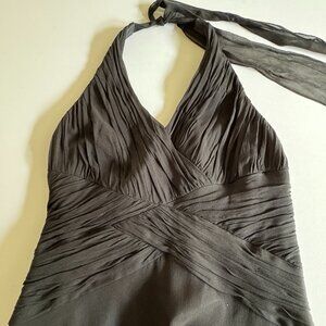 Jones of New York Black Silk Halter Dress